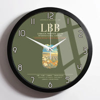 Thumbnail for Lubbock Preston Smith International Airport LBB Wall-Clock Framed - Green Army