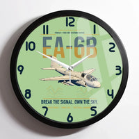 Thumbnail for EA-6B Prowler design on light green framed wall clock