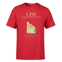 Thumbnail for Copenhagen Airport (CPH) T-Shirt single-side front print in Red | copenhagen-cph-airport-double-side-t-shirt