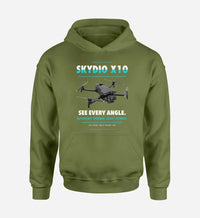 Thumbnail for Skydio X10 design on green army hoodie single side