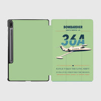 Thumbnail for Bombardier Learjet 36A design on light green samsung tablet tablet case
