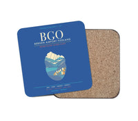Thumbnail for Bergen Airport Flesland BGO - Seven-Rain Fjord Tapestry - Blue