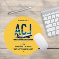 Thumbnail for Airbus ACJ320neo design on yellow round mouse pad
