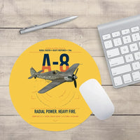 Thumbnail for Focke-Wulf Fw 190A-8 design on yellow round mouse pad