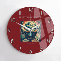 Thumbnail for VINTAGE G4091 - The Typhoon Trackers - Designed Wall Clocks design on darkred no-frame