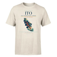 Thumbnail for Hilo International Airport (ITO) T-Shirt single-side front print in Beige | hilo-international-airport-ito-double-side-t-shirt