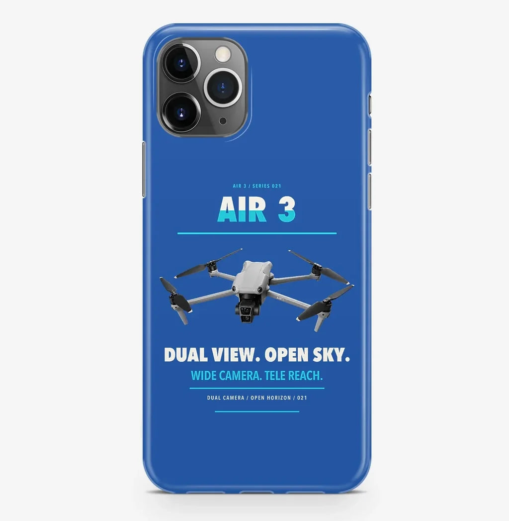 DJI Air 3 Case ProMax design on blue iphone case promax