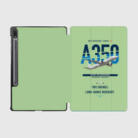 Thumbnail for Airbus A350-900 design on light green samsung tablet tablet case