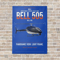 Thumbnail for Bell 505 vertical canvas print - no frame - blue background