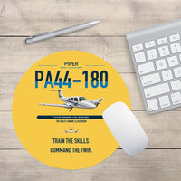 Thumbnail for Piper PA-44-180 Seminole design on yellow round mouse pad