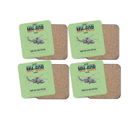 Thumbnail for Sikorsky MH-60R Seahawk design on light green 4 pieces set coaster