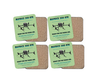 Thumbnail for DJI Matrice 300 RTK design on light green 4 pieces set coaster