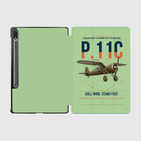 Thumbnail for PZL P.11c design on light green samsung tablet tablet case