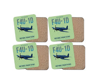 Thumbnail for F4U-1D Corsair design on light green 4 pieces set coaster