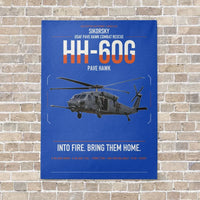 Thumbnail for Sikorsky HH-60G Pave Hawk vertical canvas print - no frame - blue background