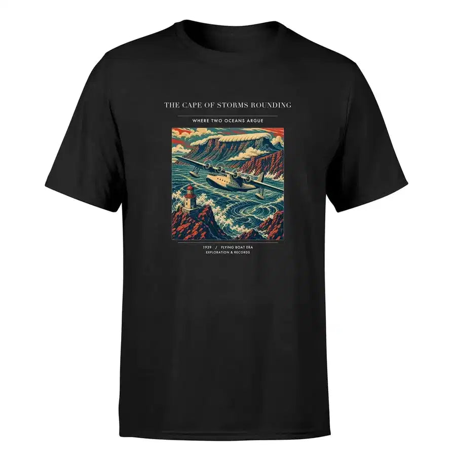 VINTAGE G4494 - The Cape Of Storms Rounding - Premium T-Shirt design on black premium t shirt