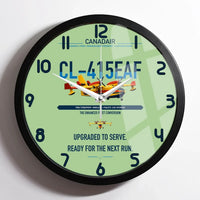 Thumbnail for Canadair CL-415EAF design on light green framed wall clock