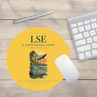 Thumbnail for La Crosse Regional Airport (LSE) design on yellow round mouse pad