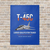 Thumbnail for T-45C Goshawk vertical canvas print - no frame - blue background