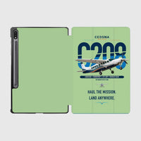 Thumbnail for Cessna 208 Caravan design on light green samsung tablet tablet case