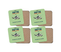 Thumbnail for Leonardo AW139 design on light green 4 pieces set coaster