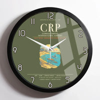 Thumbnail for Corpus Christi International Airport CRP Wall-Clock Framed - Green Army