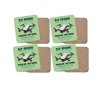 Thumbnail for DJI Spark design on light green 4 pieces set coaster