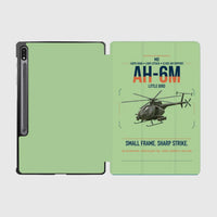 Thumbnail for MD AH-6M Little Bird design on light green samsung tablet tablet case