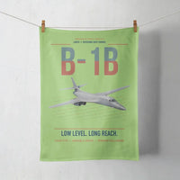 Thumbnail for B-1B Lancer design on light green towel
