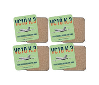 Thumbnail for Vickers VC10 K.3 design on light green 4 pieces set coaster
