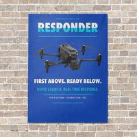 Thumbnail for BRINC Responder vertical canvas print - no frame - blue background