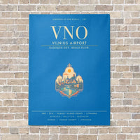 Thumbnail for Vilnius Airport VNO - Canvas Framed - Turquoise