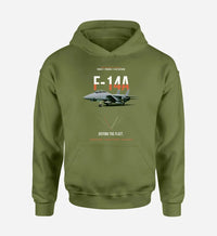 Thumbnail for F-14A TOMCAT design on green army hoodie single side