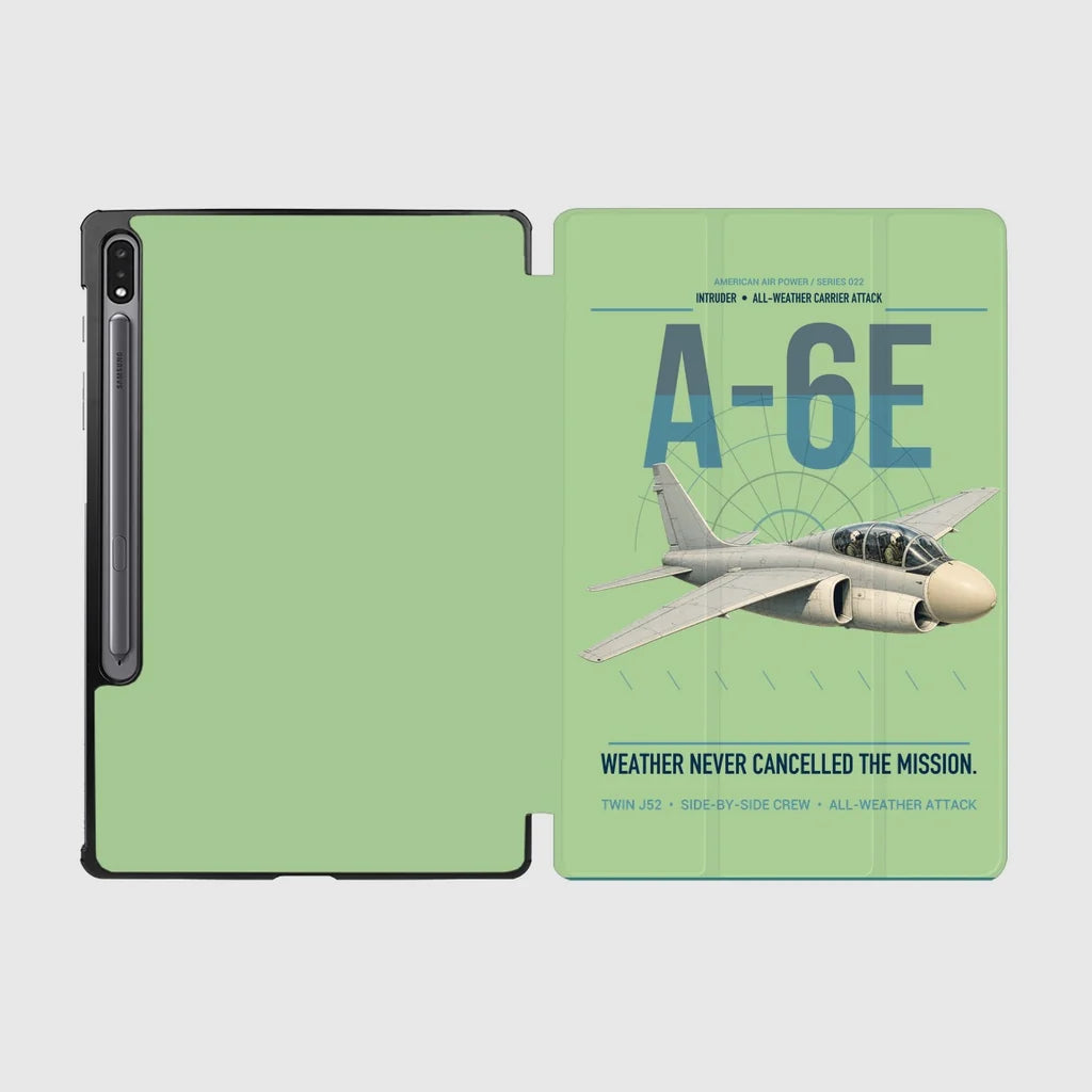 A-6E Intruder design on light green samsung tablet tablet case