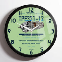 Thumbnail for TPE331-12 design on light green framed wall clock