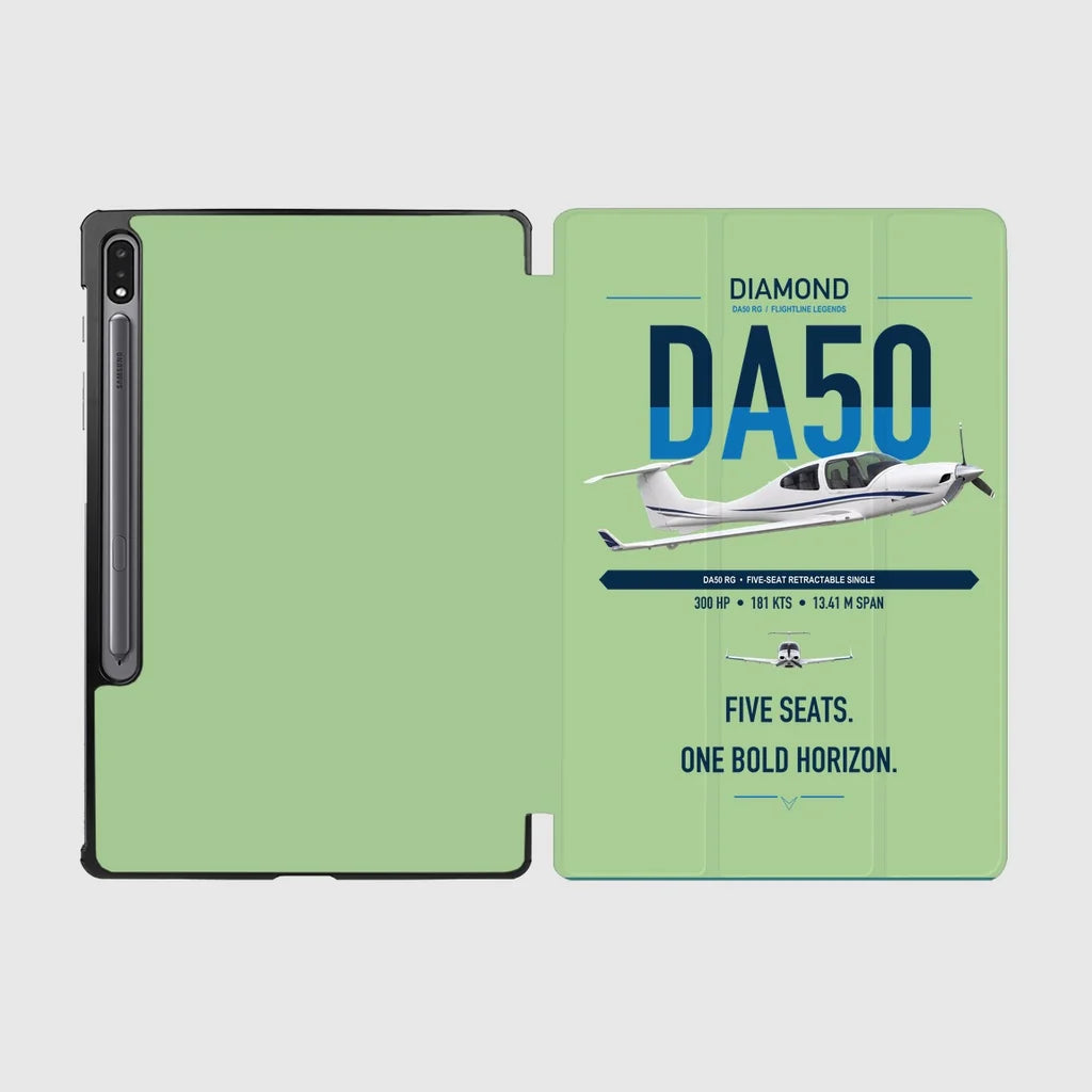 Diamond DA50 RG design on light green samsung tablet tablet case