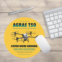 Thumbnail for DJI Agras T50 design on yellow round mouse pad