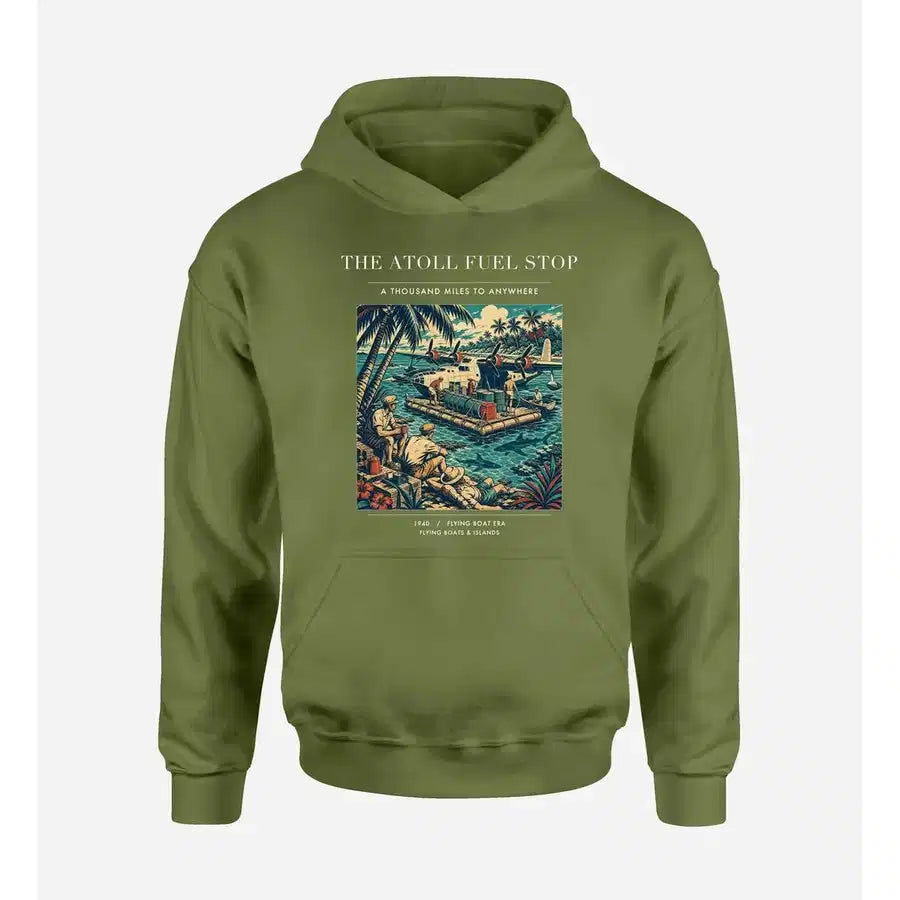 VINTAGE G4069 - The Atoll Fuel Stop - Premium Hoodie design on greenarmy premium