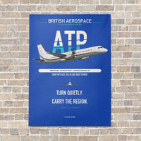 Thumbnail for British Aerospace ATP vertical canvas print - no frame - blue background