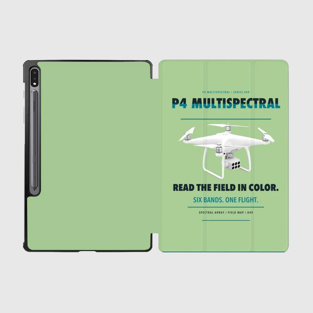 DJI P4 Multispectral design on light green samsung tablet tablet case