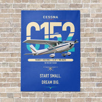 Thumbnail for Cessna 152 vertical canvas print - no frame - blue background