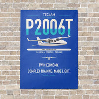 Thumbnail for Tecnam P2006T vertical canvas print - no frame - blue background