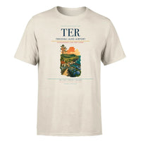 Thumbnail for Terceira Lajes Airport (TER) T-Shirt single-side front print in Beige | terceira-lajes-airport-ter-double-side-t-shirt