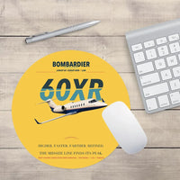 Thumbnail for Bombardier Learjet 60XR design on yellow round mouse pad