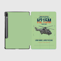 Thumbnail for Airbus H215M design on light green samsung tablet tablet case