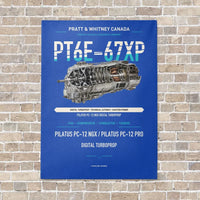 Thumbnail for PT6E-67XP vertical canvas print - no frame - blue background
