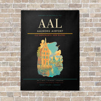 Thumbnail for Aalborg Airport AAL - Canvas No Frame - Black