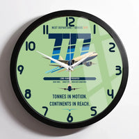 Thumbnail for Boeing 777F design on light green framed wall clock