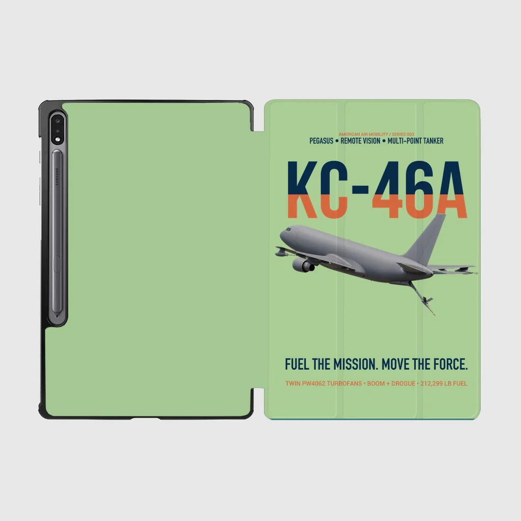 KC-46A PEGASUS design on light green samsung tablet tablet case