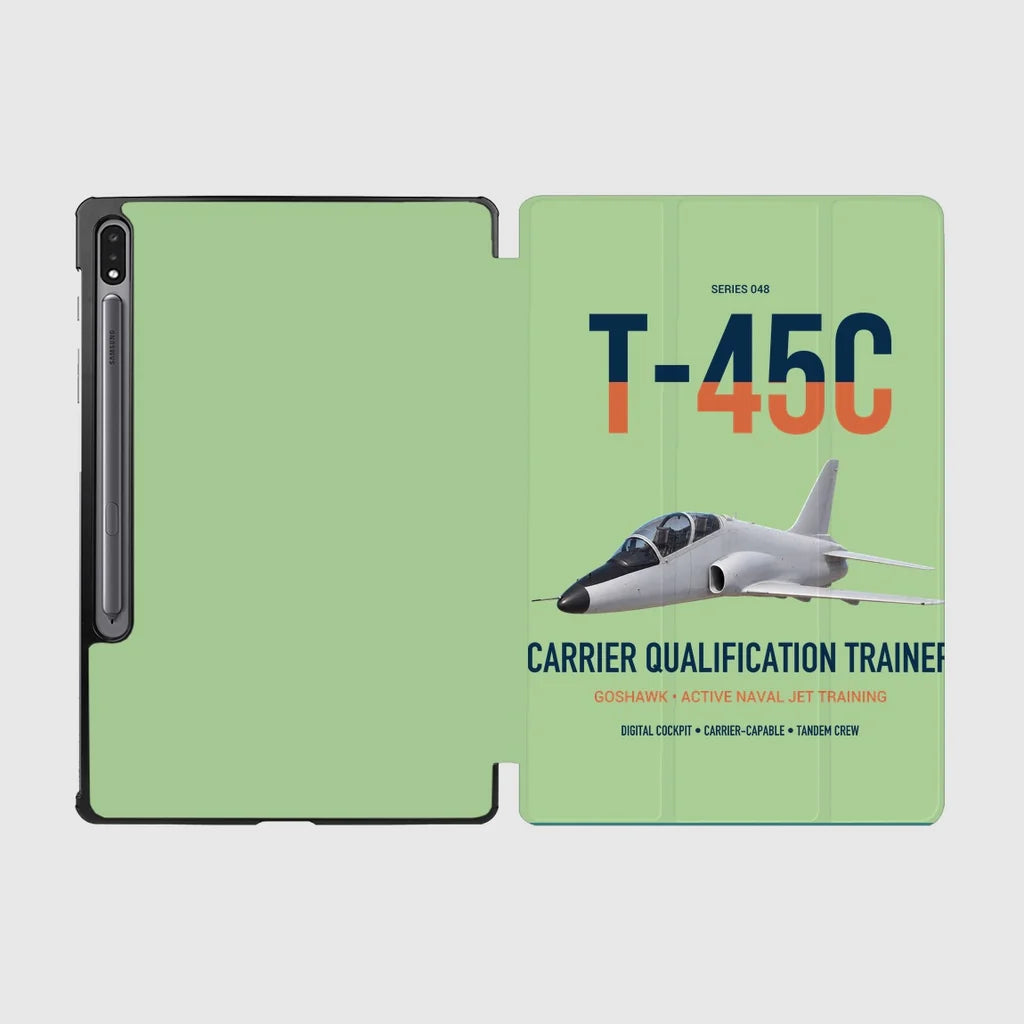 T-45C Goshawk design on light green samsung tablet tablet case